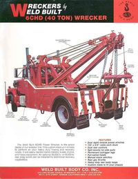 1982 Weld Built Wreckers GMC Truck Brochure t4768-9ZLLW1