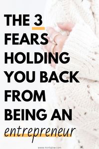 Entrepreneurship can be scary! And as entrepreneurs, sometimes we need motivation & inspiration to keep us on track. So, what's holding you back? Here are the 3 most common fears of entrepreneurs and how you can get over it NOW to build the business of your dreams!