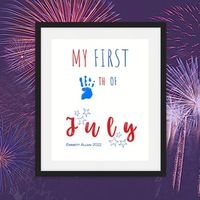 My First Fourth of July Hand Print Keepsake / Hand Print Craft | Etsy