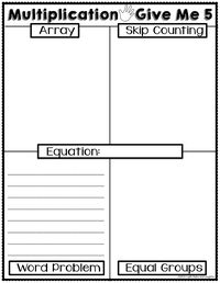 Light Bulbs and Laughter - Multiplication Give Me 5 Worksheet