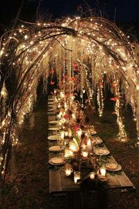 Fairy light's to illuminate your wedding dinner or reception #wedding #planner