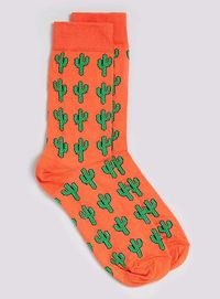 Cactus Motif Socks