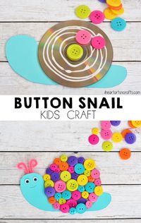 Button Snail Craft For Kids