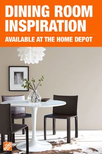 Upgrade your dining room with new paint from BEHR at The Home Depot. This dining room features Smokestack, an on-trend neutral that will look great in any light.