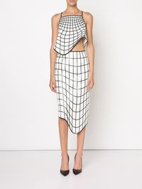 asymmetric checked top #FashionDesign #Farfetch #Dior #Runways #Fashion #Clothing