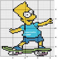 Bart Simpson hama perler beads pattern by Mauricette