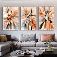 Burnt Orange Black Abstract Painting Set of 3 Posters Abstract - Etsy Serbia