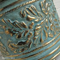 Aqua Chalk Paint on Brass Planter @deb rouse schwedhelm rouse schwedhelm Kavlie