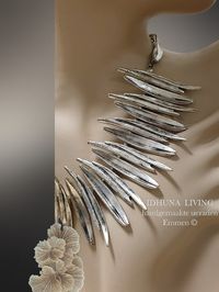 Halsketting dames handgemaakt Tamila Kleur vintage zilver