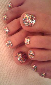 glitter toes