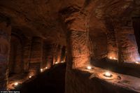 Lost in time: The Caynton Caves lay untouched for years and it is still not known exactly when they were carved. Some believe it was by their knights 700 years ago while some think it was by their followers in the 17th century