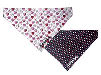Custom Reversible Valentine's Conversation Hearts Dog Bandana