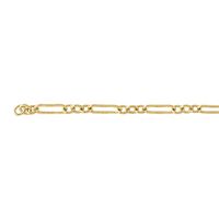 14K Yellow Gold 1.8mm Long and Short Chain, By the Inch