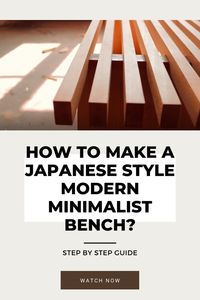 This DIY Japanese-style wooden bench has a modern, minimalist, multi-functional design that is perfect for any room! #wood #woodworker #woodworking #wooden #bench