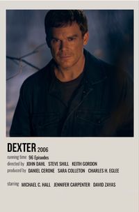 minimal polaroid series poster for dexter