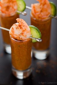 {Christmas Nosh} Baby it is cold outside... but this is so good. Recipe for Gazpacho from Food Centric Life.