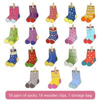Cool classroom idea! Encourages matching, sorting, patterning, fine motor skills. Create a fun centre with a clothesline and this package comes with wooden clips!