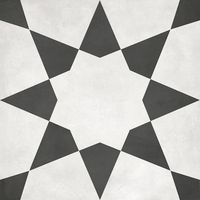 Satori Nouveau Nero Starlight Deco 8-in x 8-in Matte Porcelain Encaustic Floor and Wall Tile in the Tile department at Lowes.com
