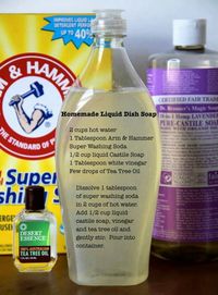 Homemade liquid dish soap