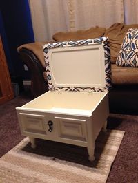 How to make a storage ottoman. #diy #furniture #ottoman #decor #homedecor