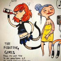 Drops and bits on Instagram: “#inktober 29 #inktober2020 #watercolor #moleskine #booze #floating #girls #alternativerock”