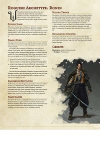 Roguish Archetype: Ronin : UnearthedArcana