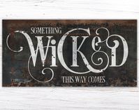 Industrial Gothic Halloween Decor Something Wicked This Way | Etsy