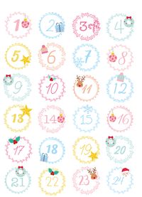 Freebie: Adventskalenderzahlen zum Ausdrucken - Gratis-Download via Makerist.de
