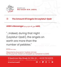 The amount of angels on Laylat ul Qadr #Allah #Quran #hadeeth #sunnah #quranverse #quranquotes #muslim #islam #islamicquotes #dua #islamicreminders #muslimpins #SubhanAllah #Alhamdulilaah #Bismillah #Islamicpins #islamicinfo #tawheed #aqeedah #tawakkul #taqwa #salafy #salafi #salafiyyah #manhaj