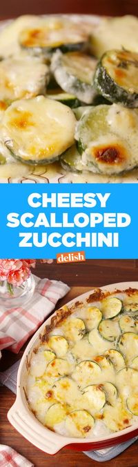 Cheesy Scalloped Zucchini Delish