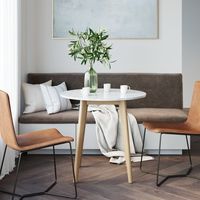 Nathan James Amalia Light Brown/Tan Marble-Laminate Round Bistro Dining Table - Walmart.com - Walmart.com