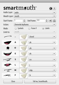 SmartMouth analyzes and automatically determines the intended settings by using information in the current FLA document.