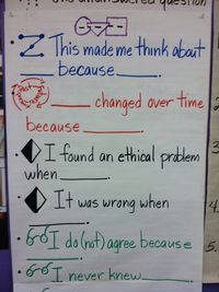 Depth and Complexity Sentence Frames