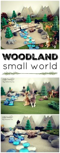 How to Create a Woodland Small World Playscape | Little Worlds Big Adventures #smallworldplay #preschool #woodland #pretendplay
