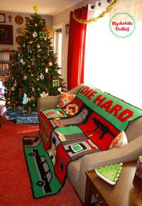 This c2c Die Hard Christmas blanket crochet pattern is the perfect graphghan project for the ultimate Die Hard fan.