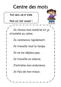 5 au quotidien: affichages du centre des mots et petites photos