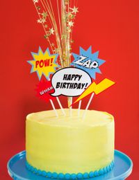 cool super hero cake topper (and... simple!)