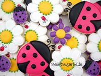 ladybug & flowers