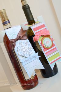 Neat idea for gifting wine! Maybe even for wine tasting party.