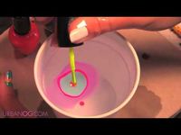 Pretty Pink Petal Water Marble Nail Art Tutorial - Addicted to Color Series - YouTube