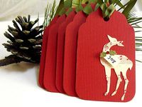 Reindeer Christmas Gift Tags by Mari Designs #Etsy
