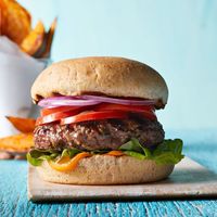 Burgers with Sweet Potato Fries