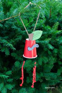 Paper Cup Apple Craft For Kids - #papercupaplecraft #applecraftforkids