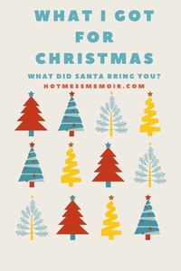 In this post, I want to share with you guys what my family got me for Christmas #Christmas #giftgiving #whatigotforchristmas #humor #family #gifts #cricut #schittscreek #television #hotmessmemoir.com #affiliate #writingprompts #jewelry