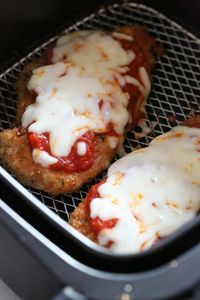 Chicken Parmesan comes out great in the Air Fryer, no need to use so much oil!