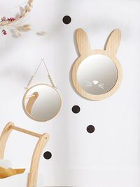 Miroir lapin en bois - naturel, Maison - Vetement et déco Cyrillus