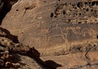 May the people of Saudi inquire of the LORD at the ancient cross-roads. - Al Ula Old Town Rock Carvings, Saudi Arabia, by Eric Lafforge.