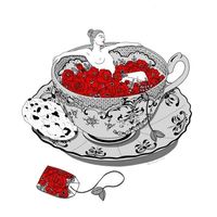 I took a few days off to enjoy the summer and come back with fresh ideas. Have a nice week and hope you will love this flowers tea with cookie !