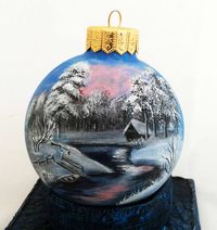 Merci de visiter notre boutique Etsy :) Boule de Noël personnalisé Décorations de Noël Boule de Noël de peint à la main Boule de Noël en verre Bricolage de Noël Cadeau de Noël COMMANDE spéciale de Noël 100 % à la main des boules de Noël peintes. 100mm, en verre, des peintures