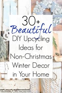 Decorating your home after the holidays can often be a challenge, and the winter season seems so "blah" after all those Christmas colors. But let me assure you that winter is the PERFECT time of year to turn your home into a cozy oasis inspired by Hygge. These winter decor ideas and non Christmas winter decorations will surely inspire you. #winter #winterdecor #winterdecorideas #hygge #hyggehome #hyggelife #DIYwinterdecor #upcycledcrafts #cozyhome